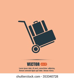 Vector icon Hand truck