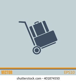 Vector icon Hand truck