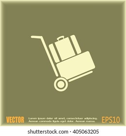 Vector icon Hand truck