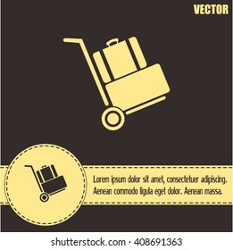 Vector icon Hand truck