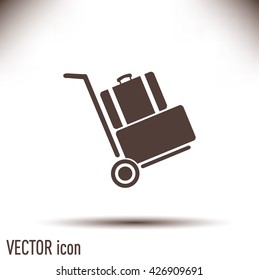 Vector icon Hand truck