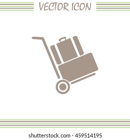Vector icon Hand truck