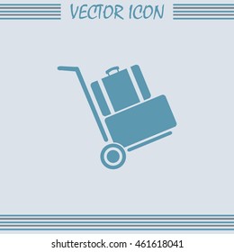 Vector icon Hand truck