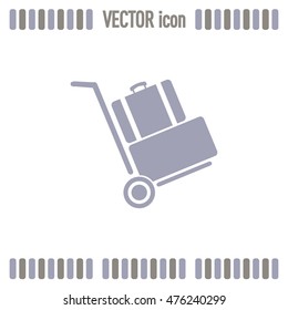 Vector icon Hand truck