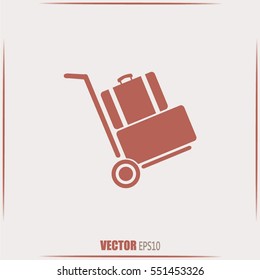 Vector icon Hand truck