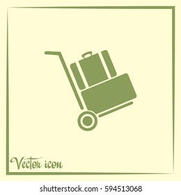 Vector icon Hand truck