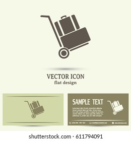 Vector icon Hand truck