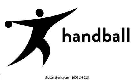 Vector icon of a handball player throwing a ball