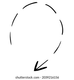 Vector icon, hand-drawn arrow, doodle.