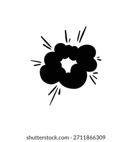 Icono de Vector de dibujo animado dibujado a mano signo de expresión doodle, flechas direccionales de curva, Elementos de diseño de efectos de emoticonos, símbolos de emoción de personajes de dibujos animados, lindas líneas de trazo de pincel decorativo
