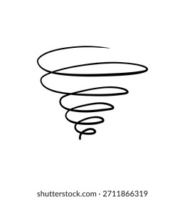 Vector icon of hand-drawn cartoony expression sign doodle, curve directional arrows, emoticon effects design elements, cartoon character emotion symbols, cute decorative brush stroke lines