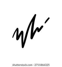 Vector icon of hand-drawn cartoony expression sign doodle, curve directional arrows, emoticon effects design elements, cartoon character emotion symbols, cute decorative brush stroke lines