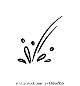 Vector icon of hand-drawn cartoony expression sign doodle, curve directional arrows, emoticon effects design elements, cartoon character emotion symbols, cute decorative brush stroke lines