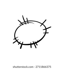 Vector icon of hand-drawn cartoony expression sign doodle, curve directional arrows, emoticon effects design elements, cartoon character emotion symbols, cute decorative brush stroke lines