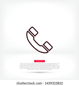 vector icon handset . Lorem Ipsum Illustration design