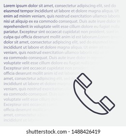 vector icon handset . Lorem Ipsum Illustration design
