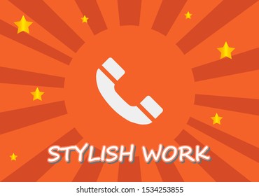 vector icon handset . Lorem Ipsum Illustration design