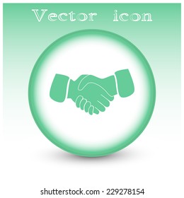 Vector icon handshake. background for business and finance