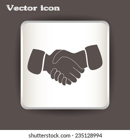 Vector icon handshake. background for business and finance