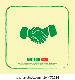 Vector icon handshake. background for business and finance