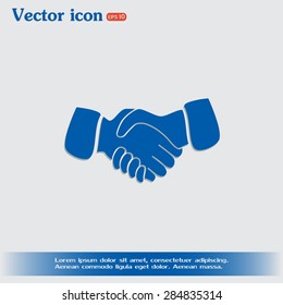 Vector icon handshake. background for business and finance