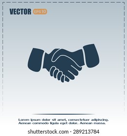 Vector icon handshake. background for business and finance