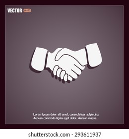 Vector icon handshake. background for business and finance