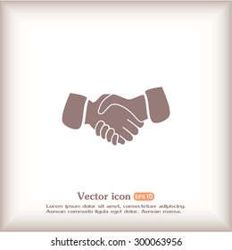 Vector icon handshake. background for business and finance
