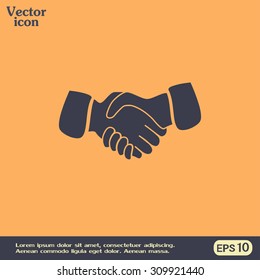 Vector icon handshake. background for business and finance
