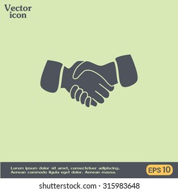 Vector icon handshake. background for business and finance