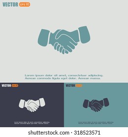 Vector icon handshake. background for business and finance