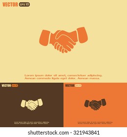 Vector icon handshake. background for business and finance