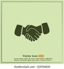 Vector icon handshake. background for business and finance