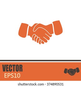 Vector icon handshake. background for business and finance