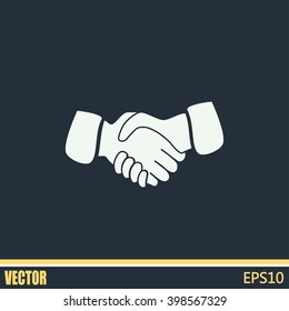 Vector icon handshake, background for business and finance