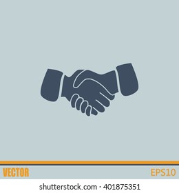 Vector icon handshake. background for business and finance