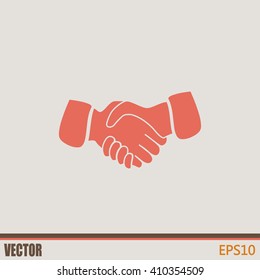 Vector icon handshake. background for business and finance