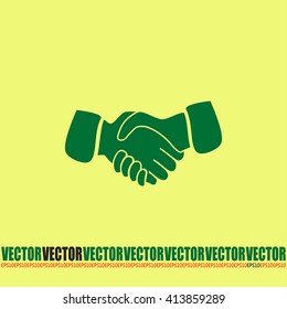 Vector icon handshake. background for business and finance