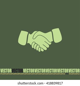Vector icon handshake. background for business and finance
