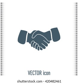 Vector icon handshake. background for business and finance
