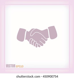 Vector icon handshake. background for business and finance