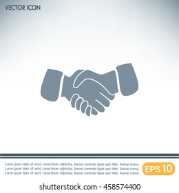 Vector icon handshake. background for business and finance