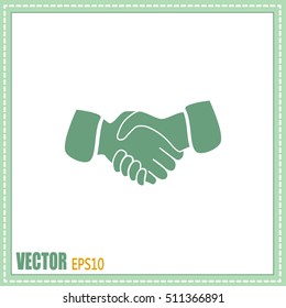 Vector icon handshake. background for business and finance