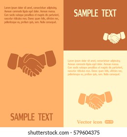 Vector icon handshake. background for business and finance