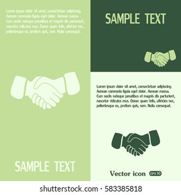 Vector icon handshake. background for business and finance