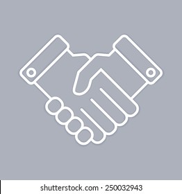  Vector icon handshake. Business and finance concept