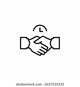 Vector icon of a handshake with signal lines, representing partnership, agreement, or business communication in a clean minimalist style.