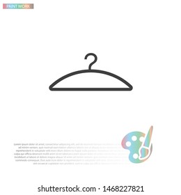 Vector icon hanger 10 EPS . Lorem Ipsum Illustration design