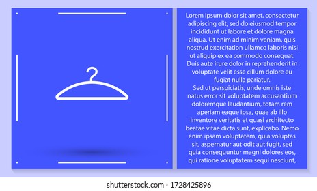 Percha de icono del vector 10 EPS. Lorem Ipsum Diseño de ilustración
