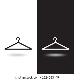 Vector icon hanger on black and white background